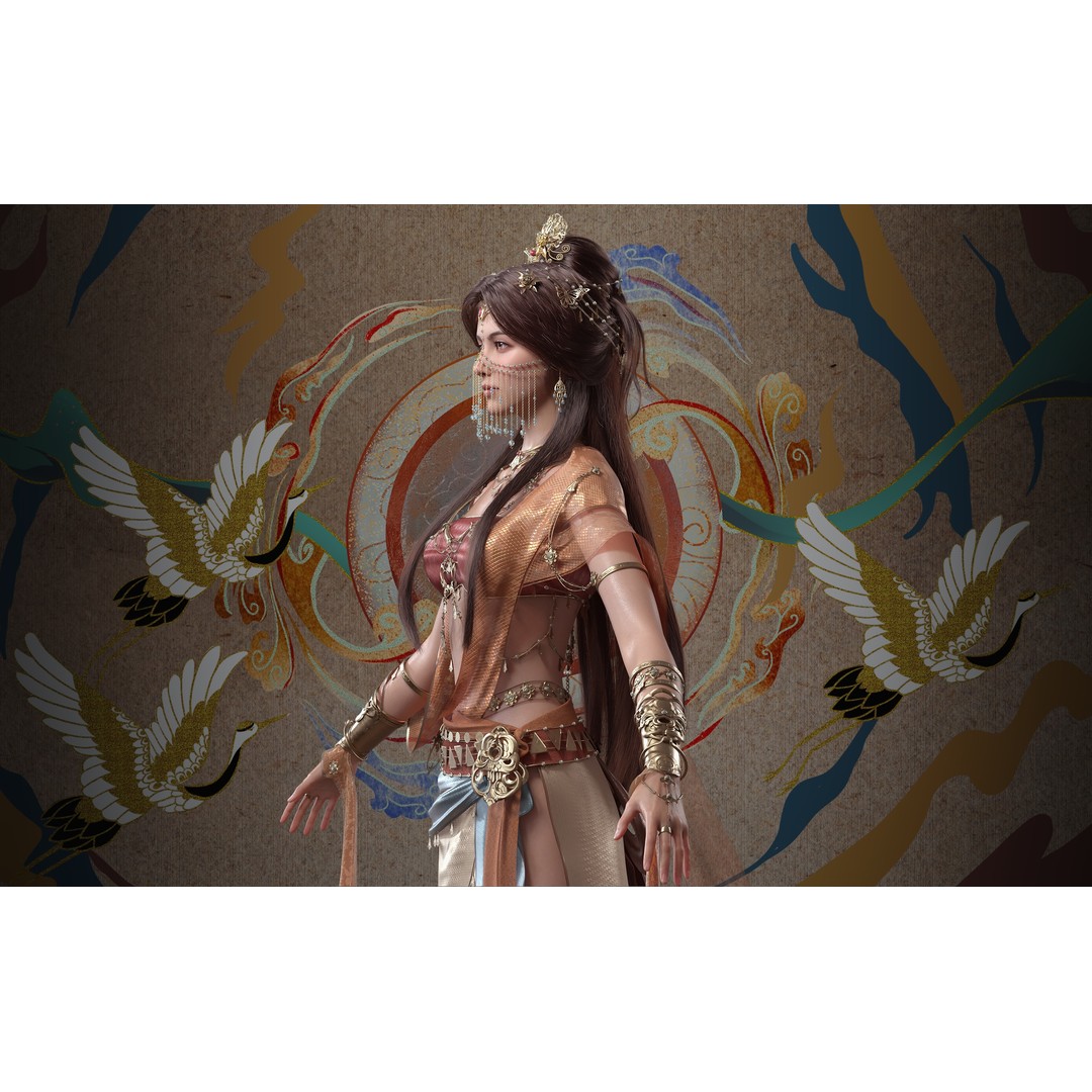 Chinese Girl 3D Model – High Poly Character with 8K PBR Textures - View 20
