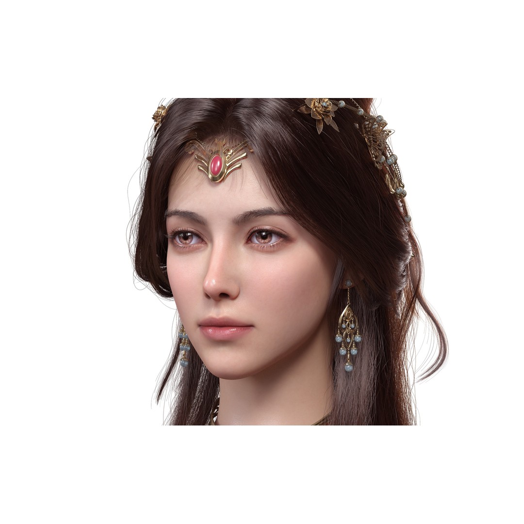 Chinese Girl 3D Model – High Poly Character with 8K PBR Textures - View 21