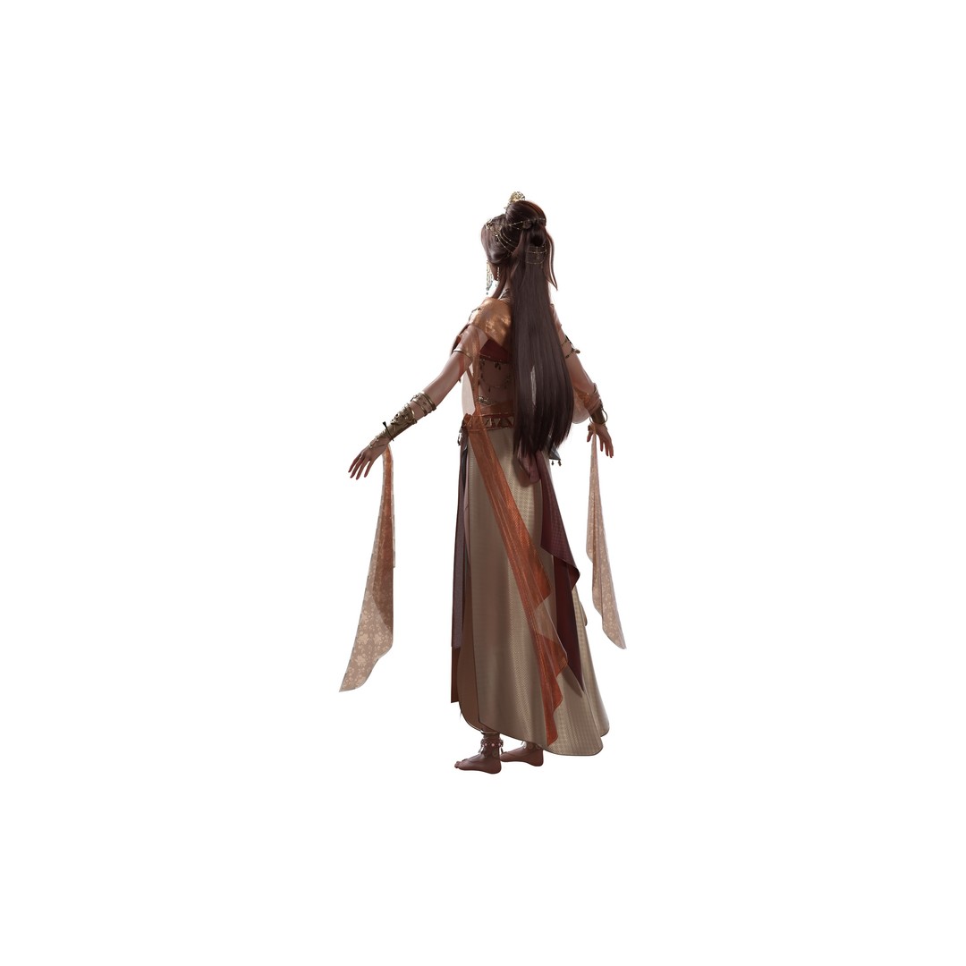 Chinese Girl 3D Model – High Poly Character with 8K PBR Textures - View 26