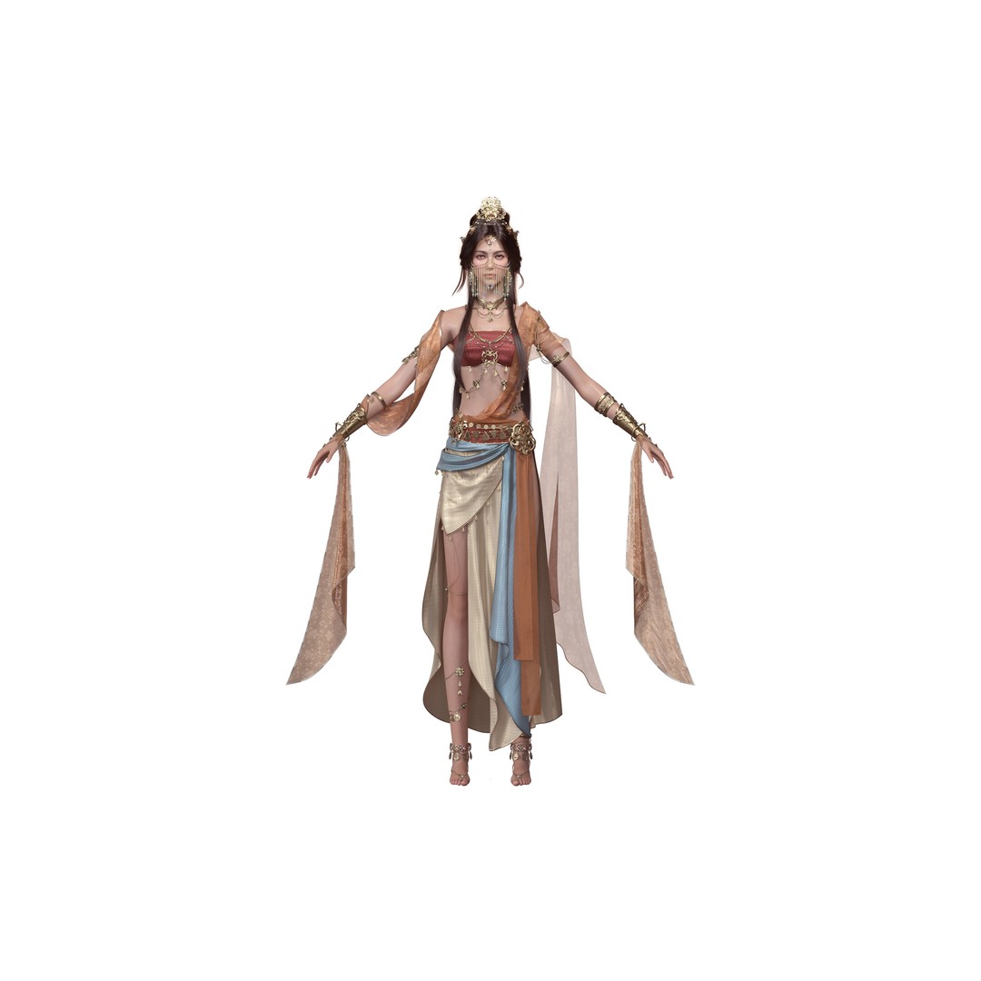 Chinese Girl 3D Model – High Poly Character with 8K PBR Textures - View 27