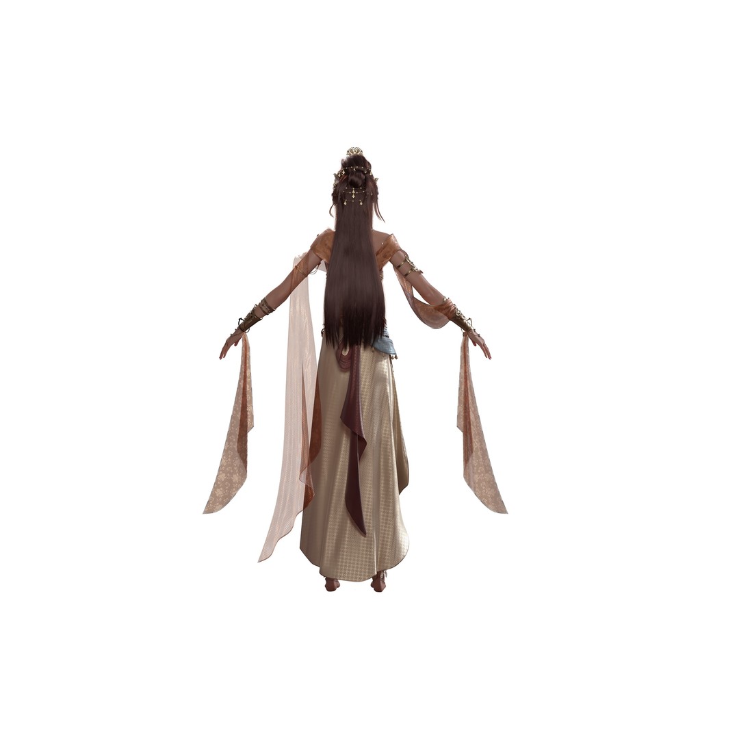 Chinese Girl 3D Model – High Poly Character with 8K PBR Textures - View 28