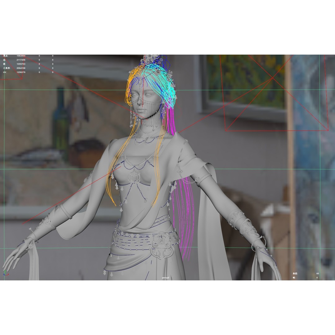 Chinese Girl 3D Model – High Poly Character with 8K PBR Textures - View 39