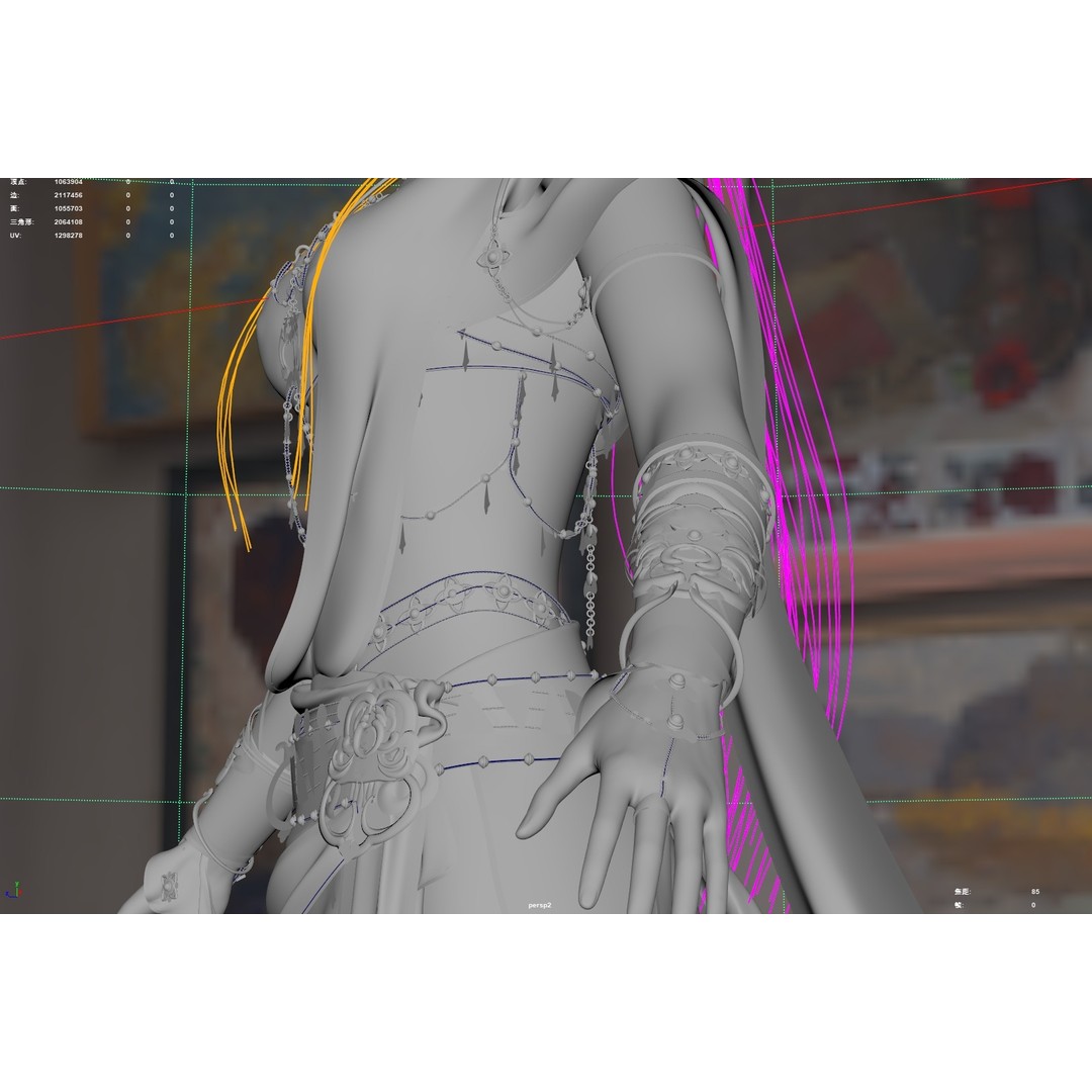 Chinese Girl 3D Model – High Poly Character with 8K PBR Textures - View 47