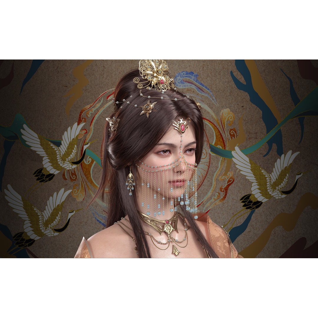 Chinese Girl 3D Model – High Poly Character with 8K PBR Textures - View 5