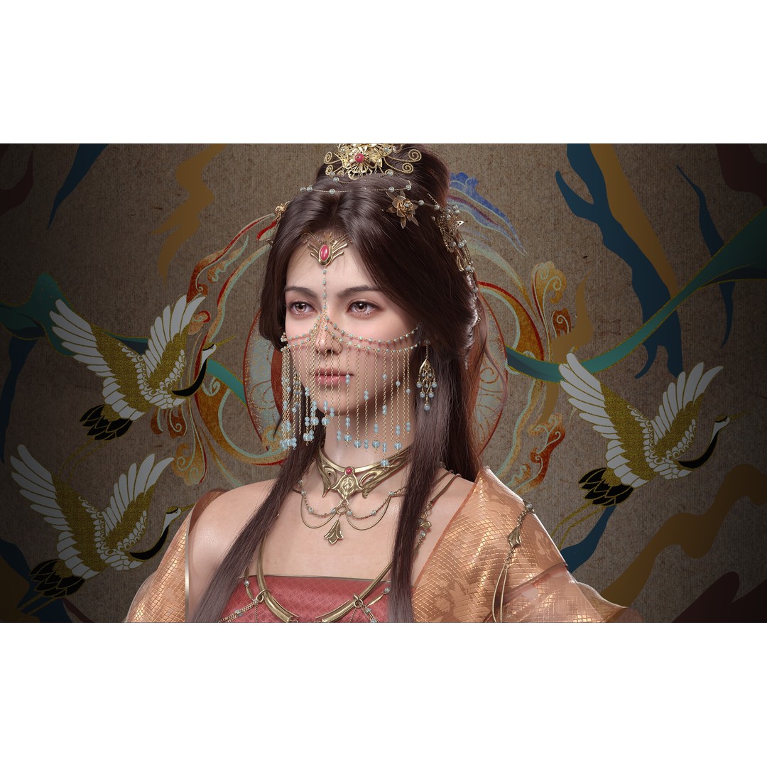 Chinese Girl 3D Model – High Poly Character with 8K PBR Textures - View 9
