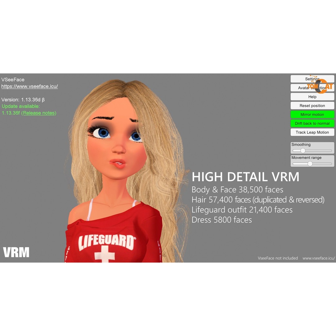 California Girl 3D Model – Rigged Character for Blender & Vtubing - View 15