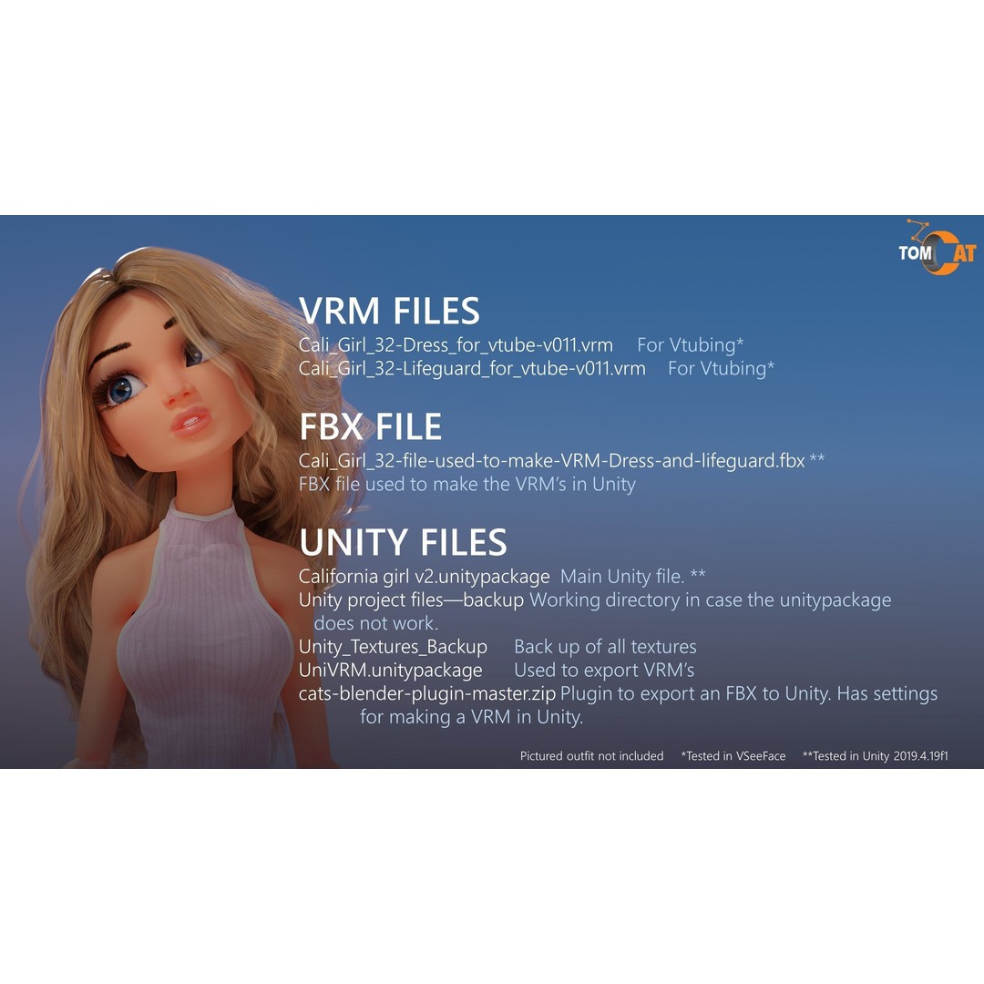 California Girl 3D Model – Rigged Character for Blender & Vtubing - View 18
