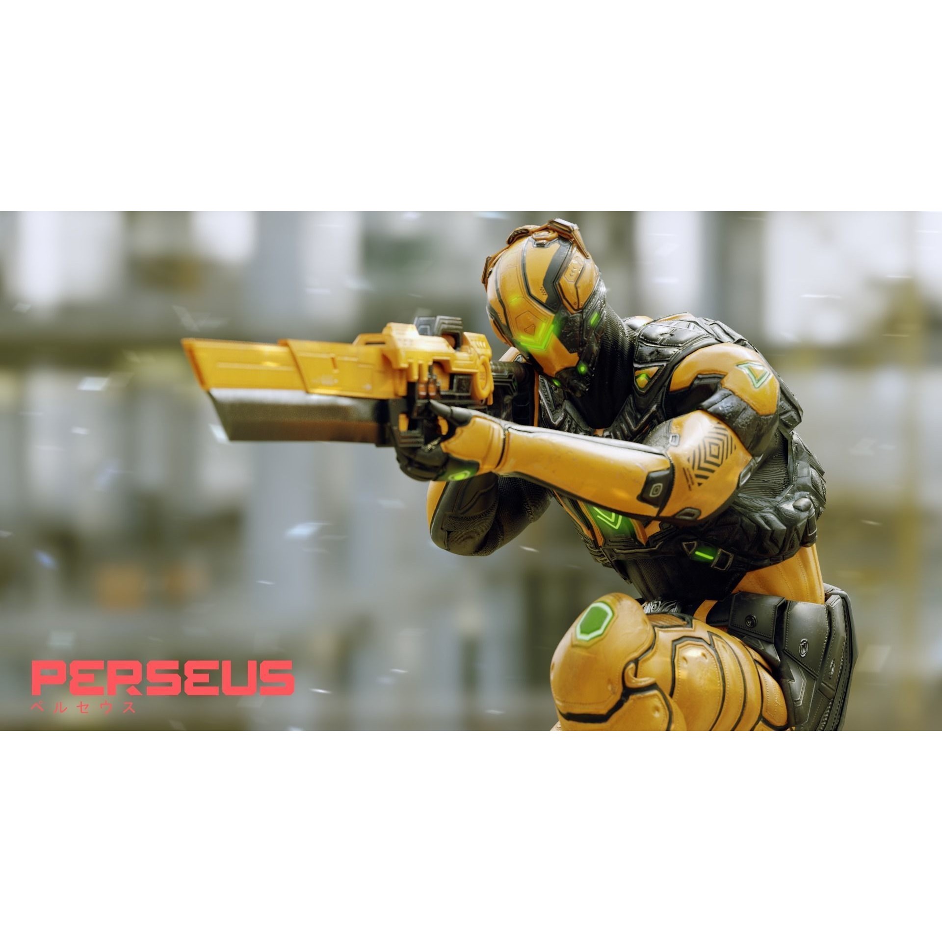 Cybernetic Soldier Perseus - Low-Poly Game-Ready 3D Model - View 12