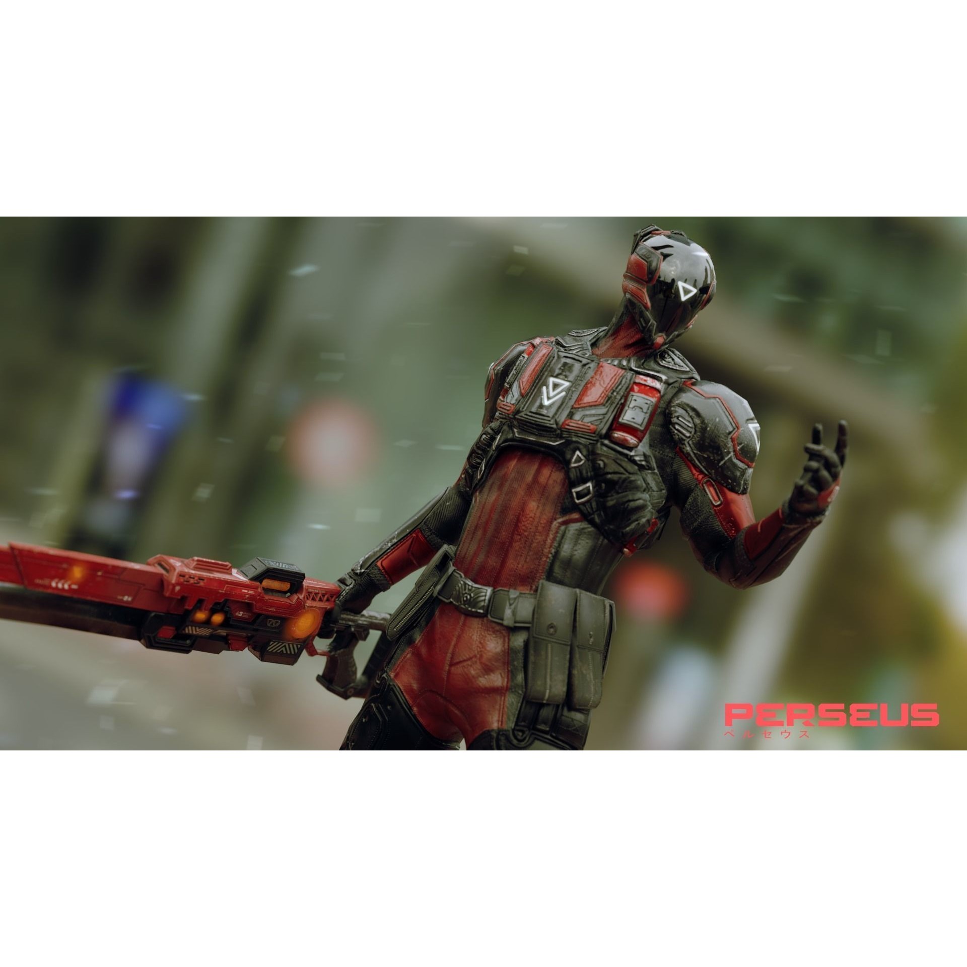 Cybernetic Soldier Perseus - Low-Poly Game-Ready 3D Model - View 14