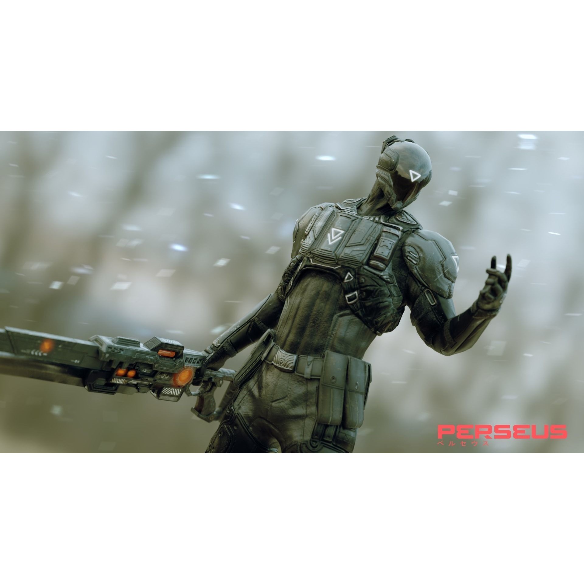 Cybernetic Soldier Perseus - Low-Poly Game-Ready 3D Model - View 15