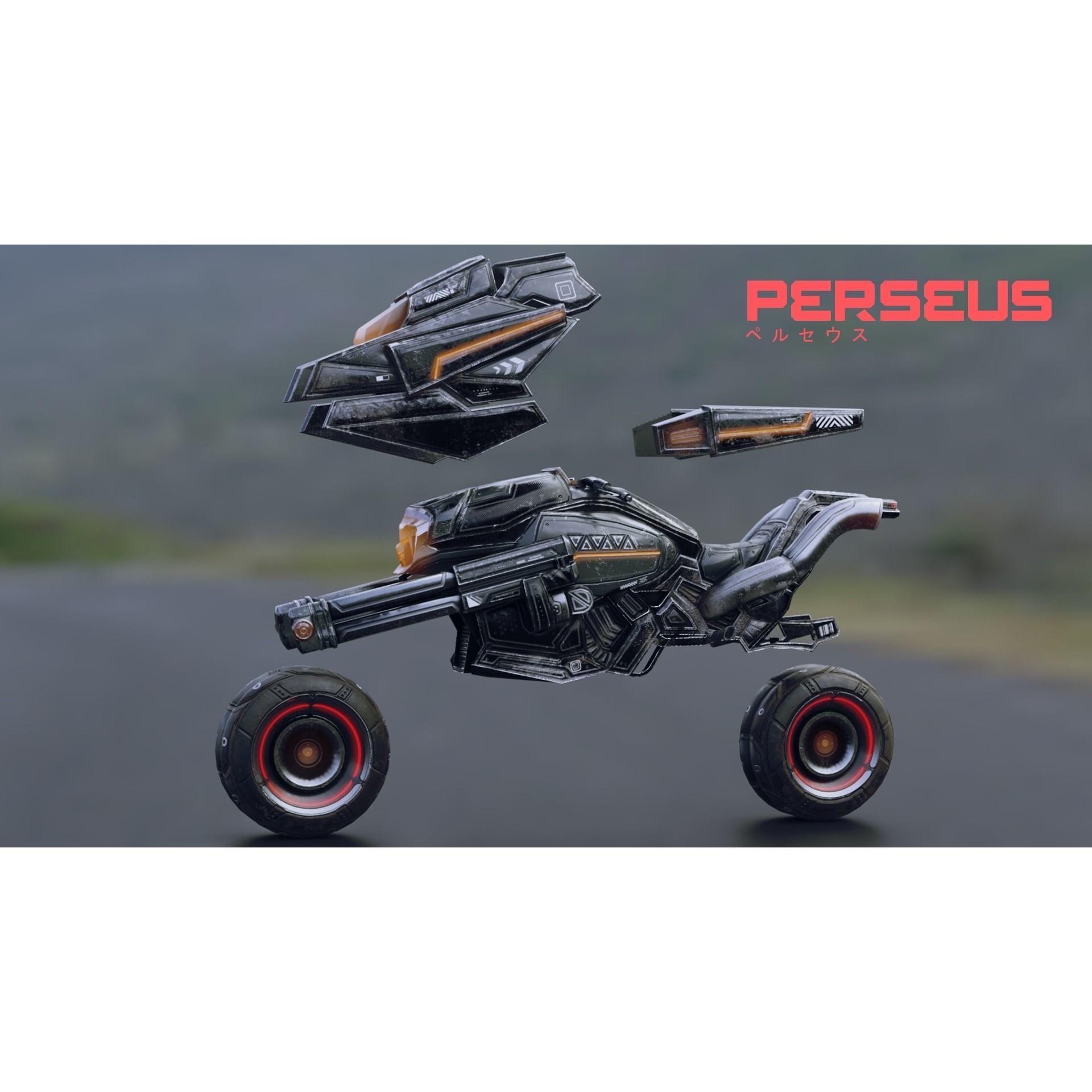 Cybernetic Soldier Perseus - Low-Poly Game-Ready 3D Model - View 48