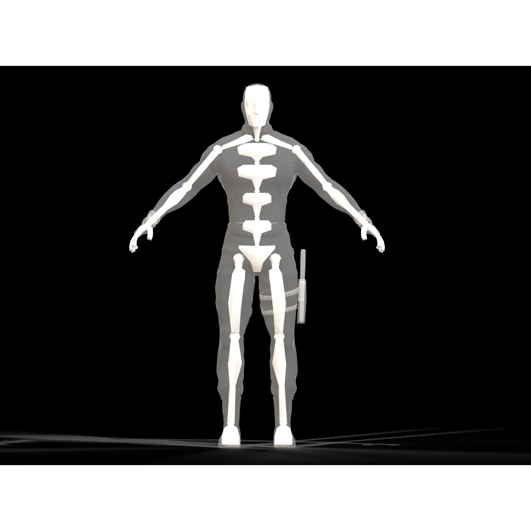 Daredevil 3D Model – Low Poly Character with Rigging, FBX, OBJ