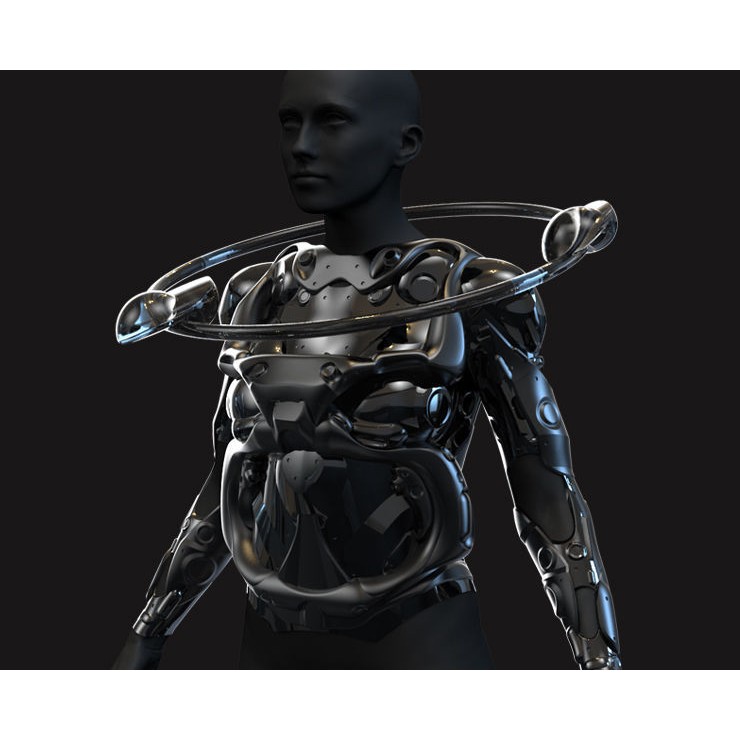 Female Sci-Fi Suits 3D Model – Low Poly KitBash with UVs, FBX, OBJ - View 20