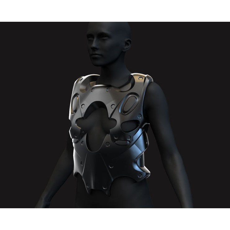 Female Sci-Fi Suits 3D Model – Low Poly KitBash with UVs, FBX, OBJ - View 5