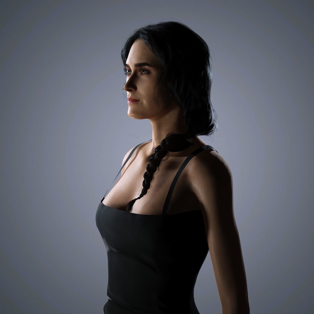 Jennifer Connelly 3D Model – Low Poly Rigged Character, FBX, OBJ - View 10