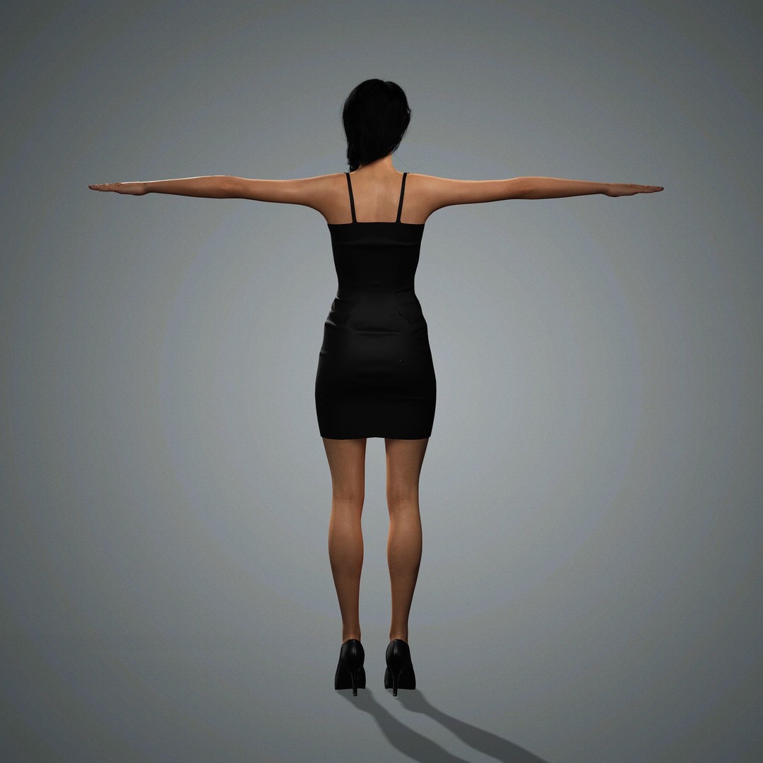 Jennifer Connelly 3D Model – Low Poly Rigged Character, FBX, OBJ - View 14