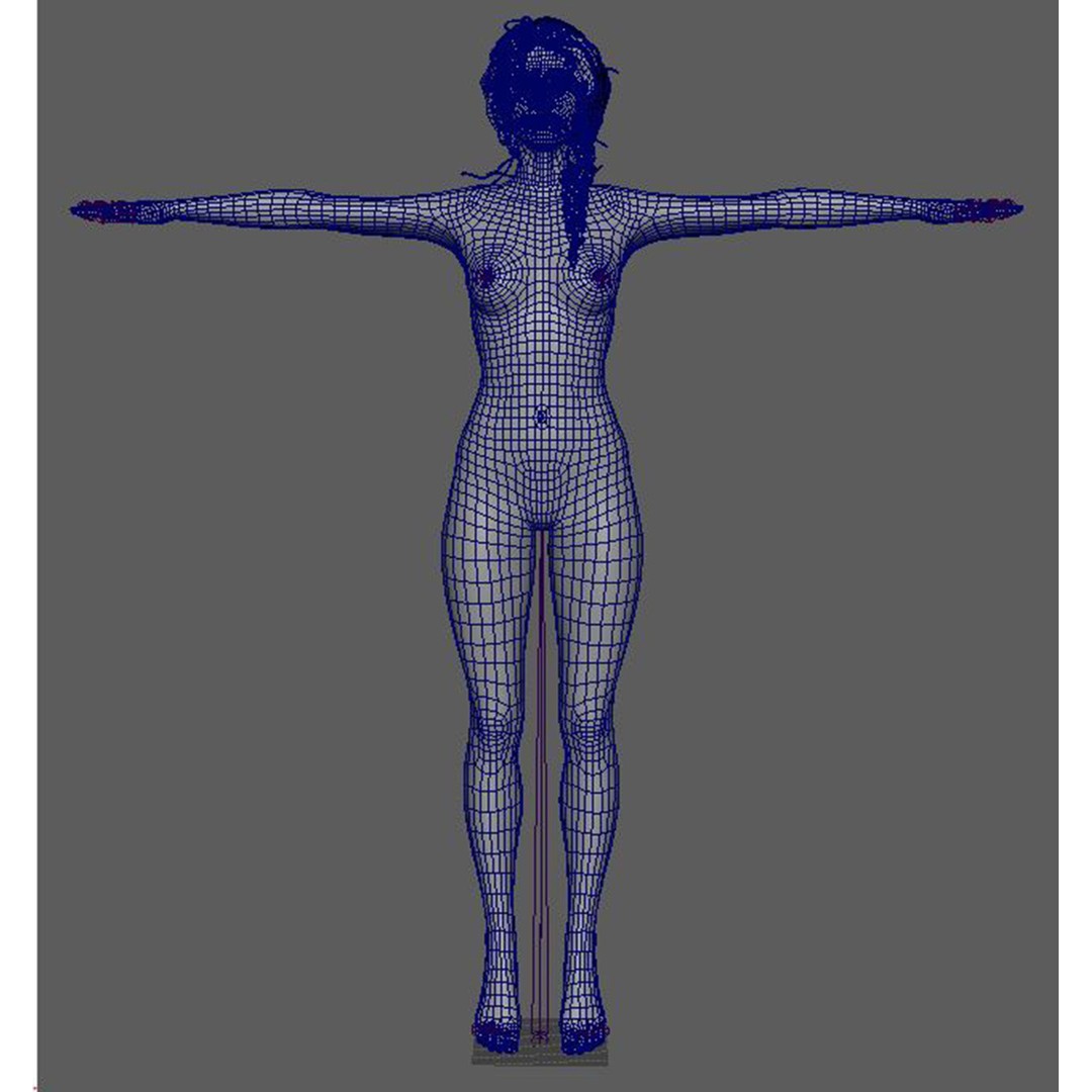 Jennifer Connelly 3D Model – Low Poly Rigged Character, FBX, OBJ - View 20