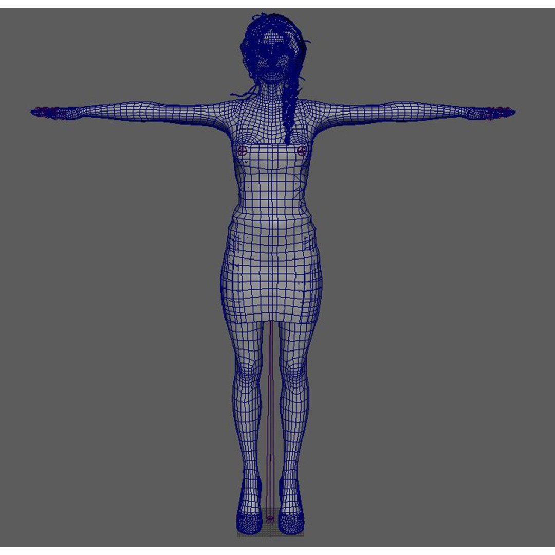 Jennifer Connelly 3D Model – Low Poly Rigged Character, FBX, OBJ - View 22