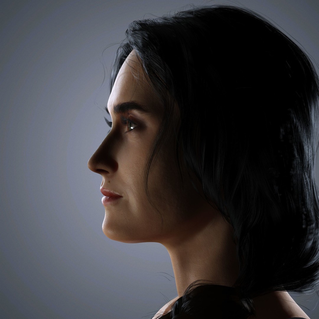Jennifer Connelly 3D Model – Low Poly Rigged Character, FBX, OBJ - View 5
