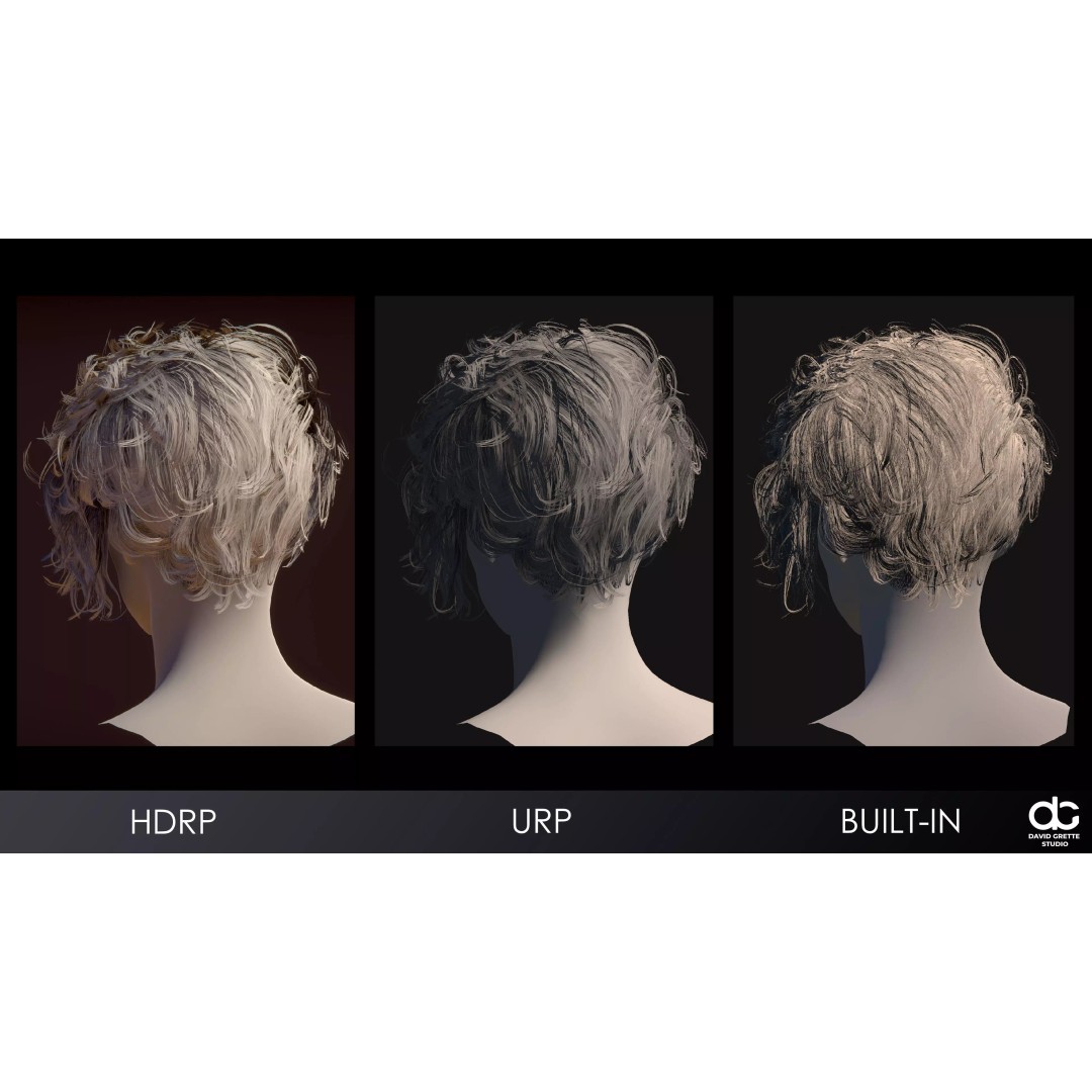 Realistic Female Hairstyles 3D Model – Low Poly Game-Ready Pack, FBX - View 20
