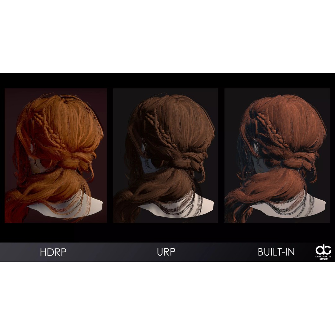 Realistic Female Hairstyles 3D Model – Low Poly Game-Ready Pack, FBX - View 22