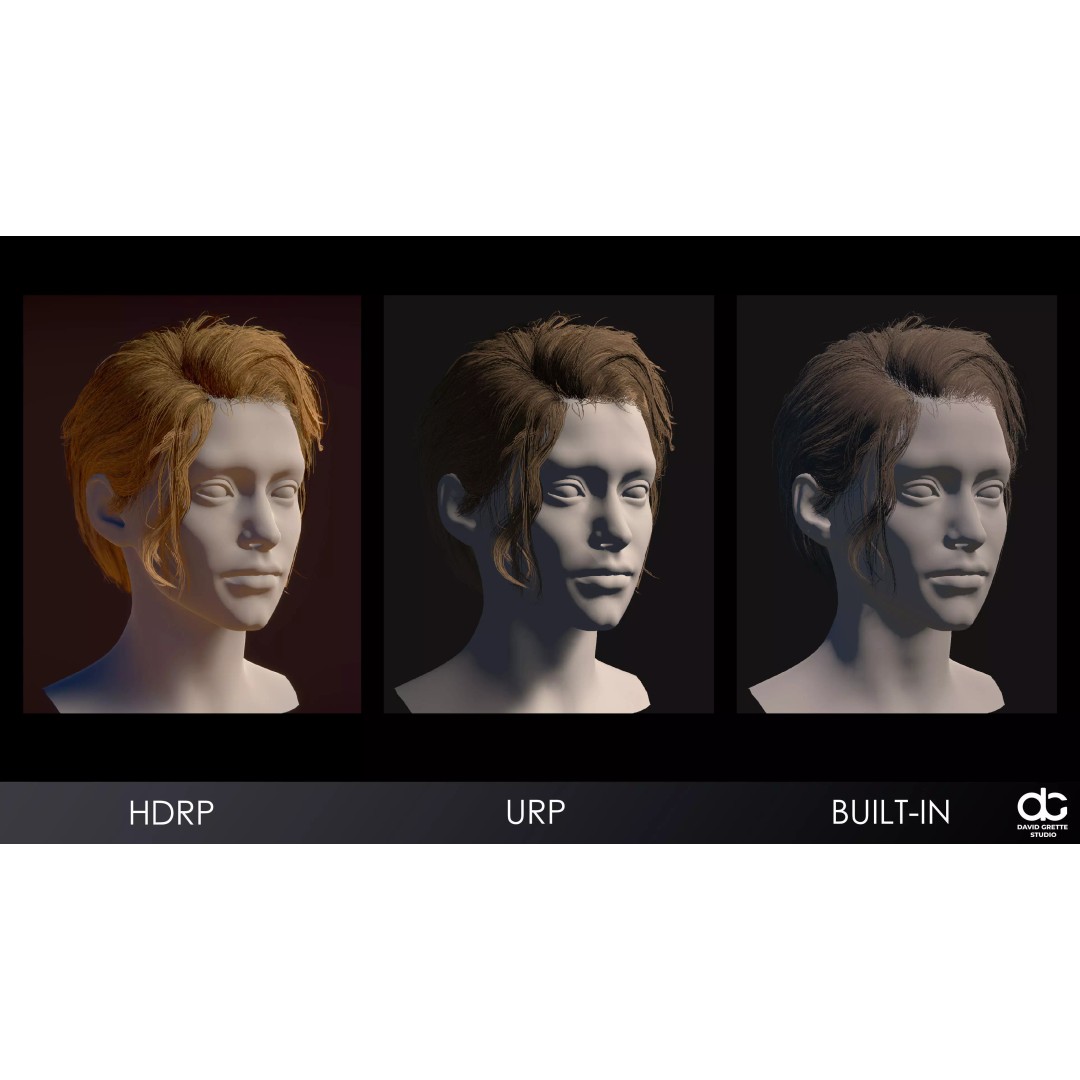 Realistic Female Hairstyles 3D Model – Low Poly Game-Ready Pack, FBX - View 23