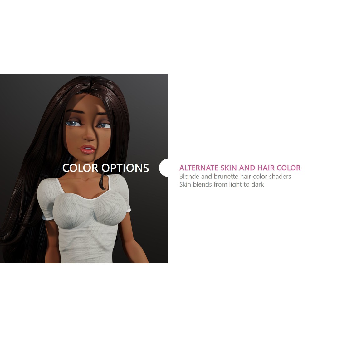 Anya 3D Model – Stylized Character with Rigging and Textures