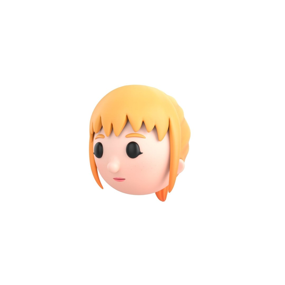 Cartoon Head Pack 3D Model – Unique Character Designs, FBX, OBJ - View 25