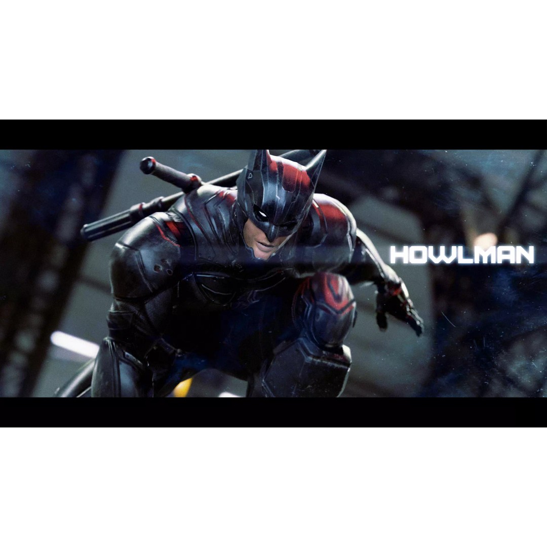 Howlman 3D Model – Low Poly Rigged Superhero Asset, FBX - View 3