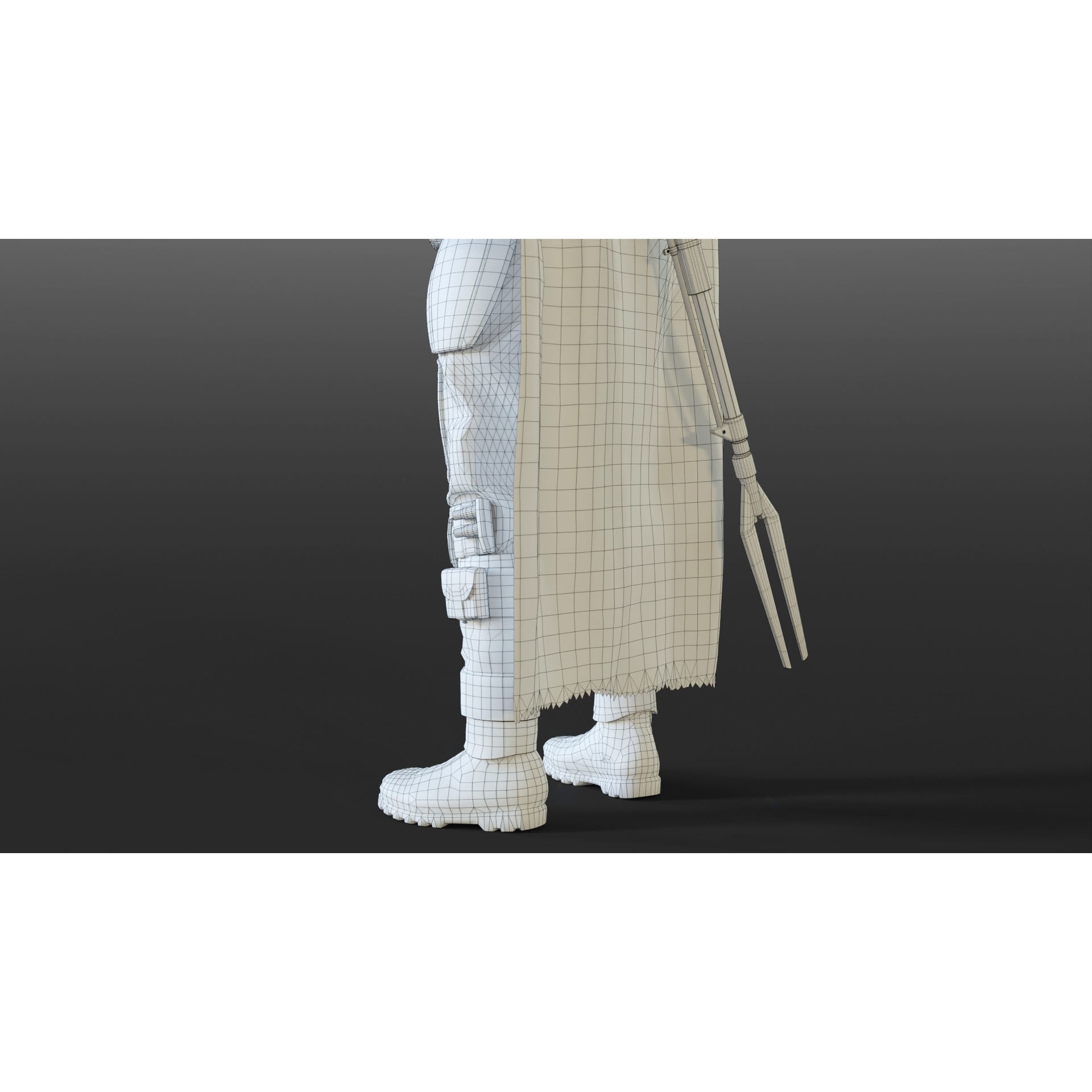 Mandalorian Armor - Low-Poly Game-Ready 3D Model