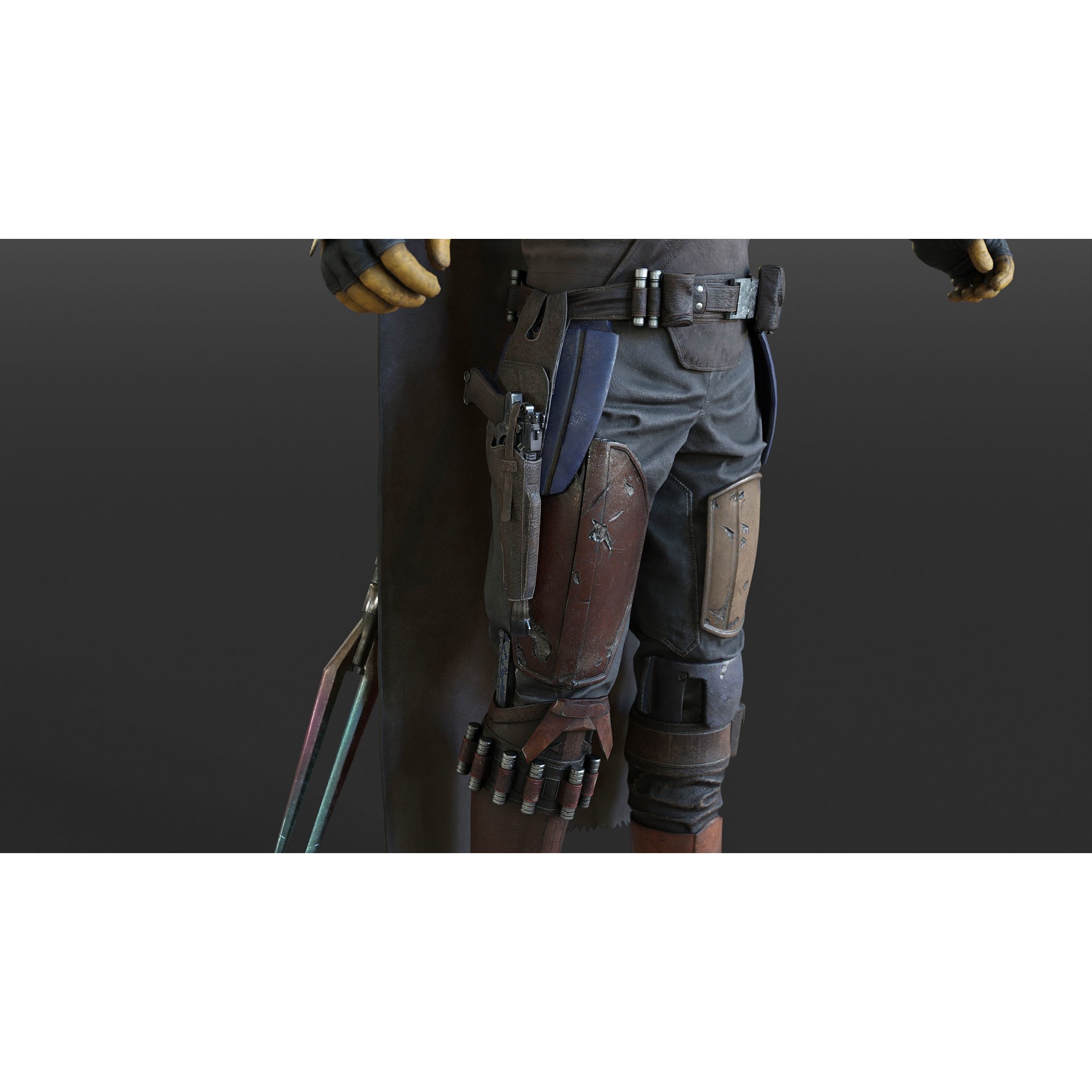 Mandalorian Armor - Low-Poly Game-Ready 3D Model - View 12
