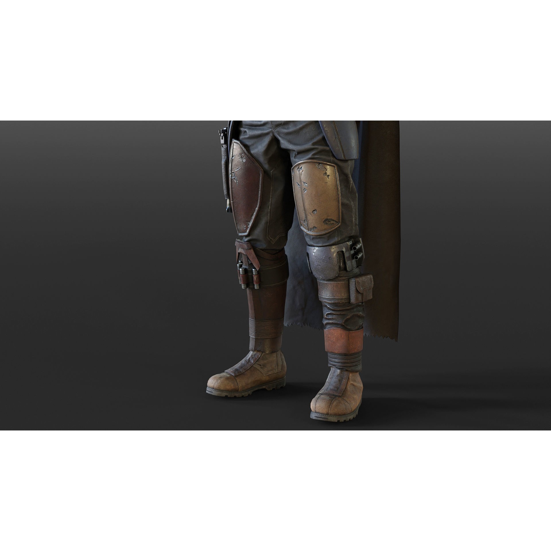 Mandalorian Armor - Low-Poly Game-Ready 3D Model - View 13