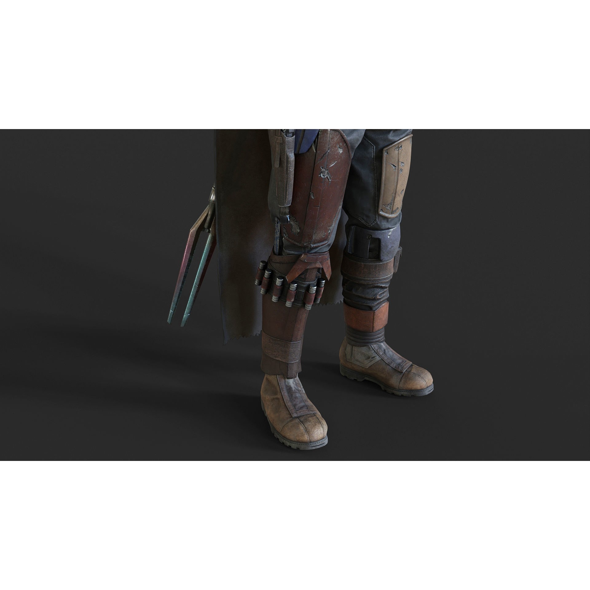 Mandalorian Armor - Low-Poly Game-Ready 3D Model - View 14