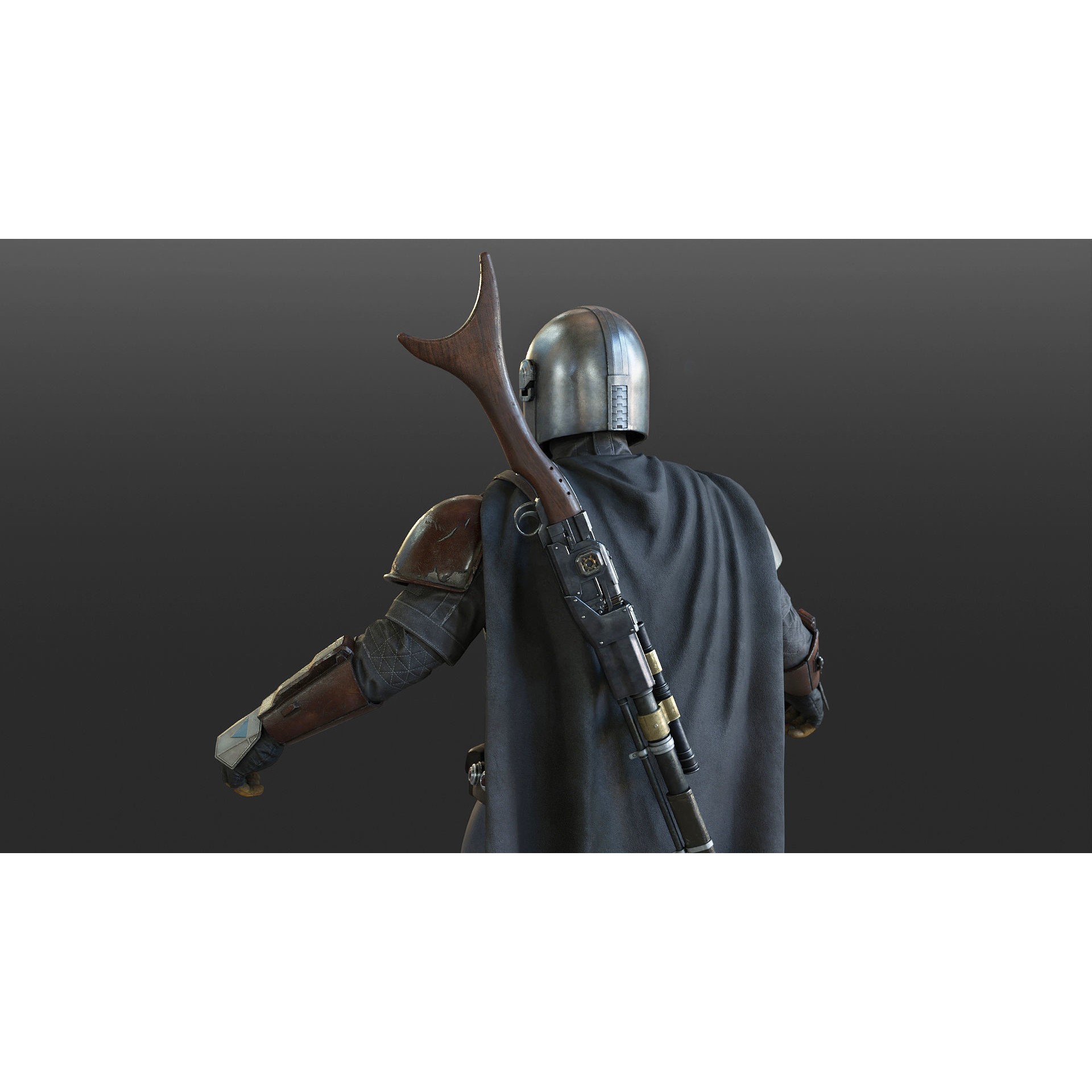 Mandalorian Armor - Low-Poly Game-Ready 3D Model - View 15