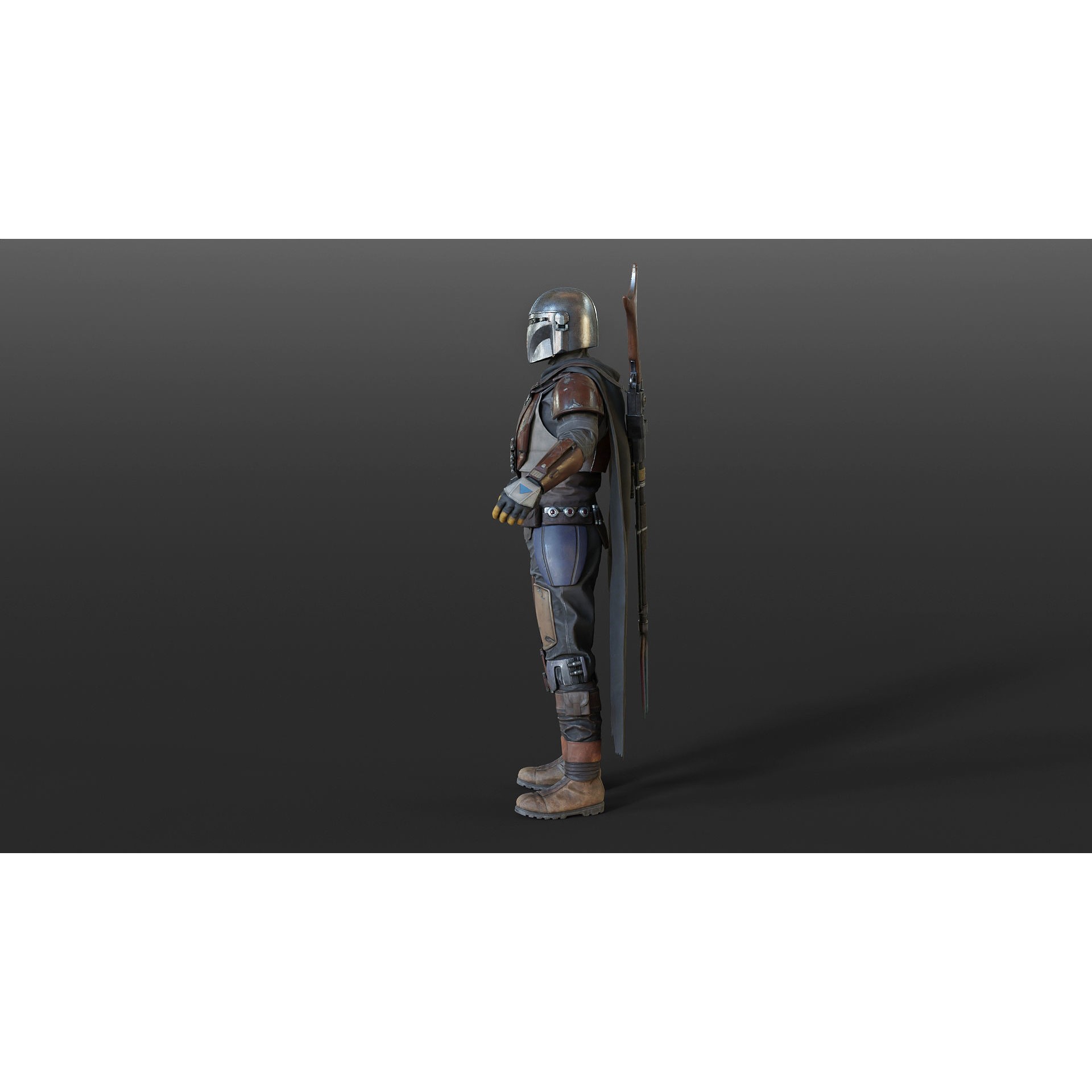 Mandalorian Armor - Low-Poly Game-Ready 3D Model - View 17