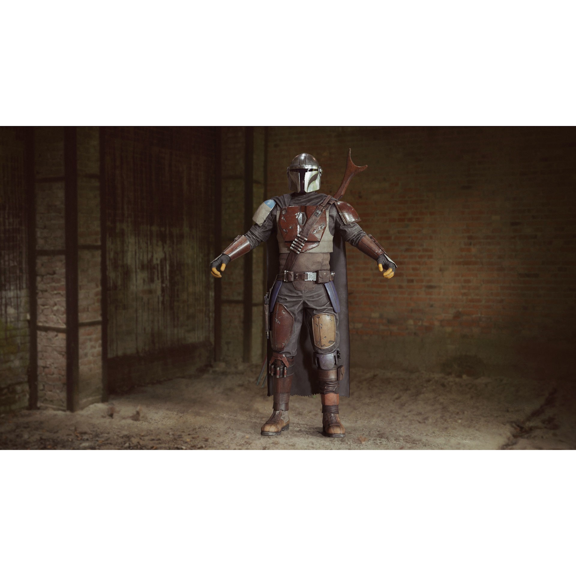 Mandalorian Armor - Low-Poly Game-Ready 3D Model - View 18