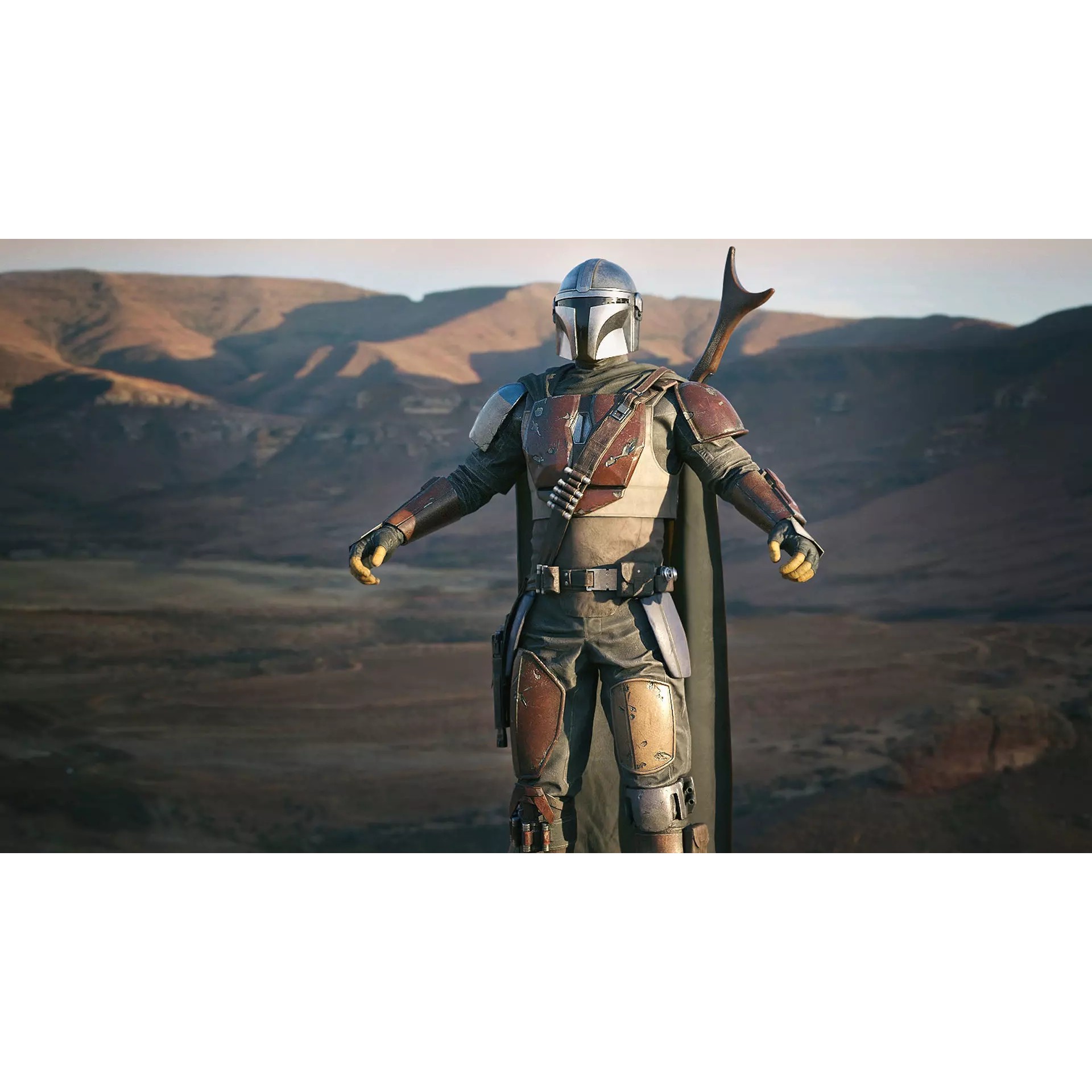 Mandalorian Armor - Low-Poly Game-Ready 3D Model - View 2