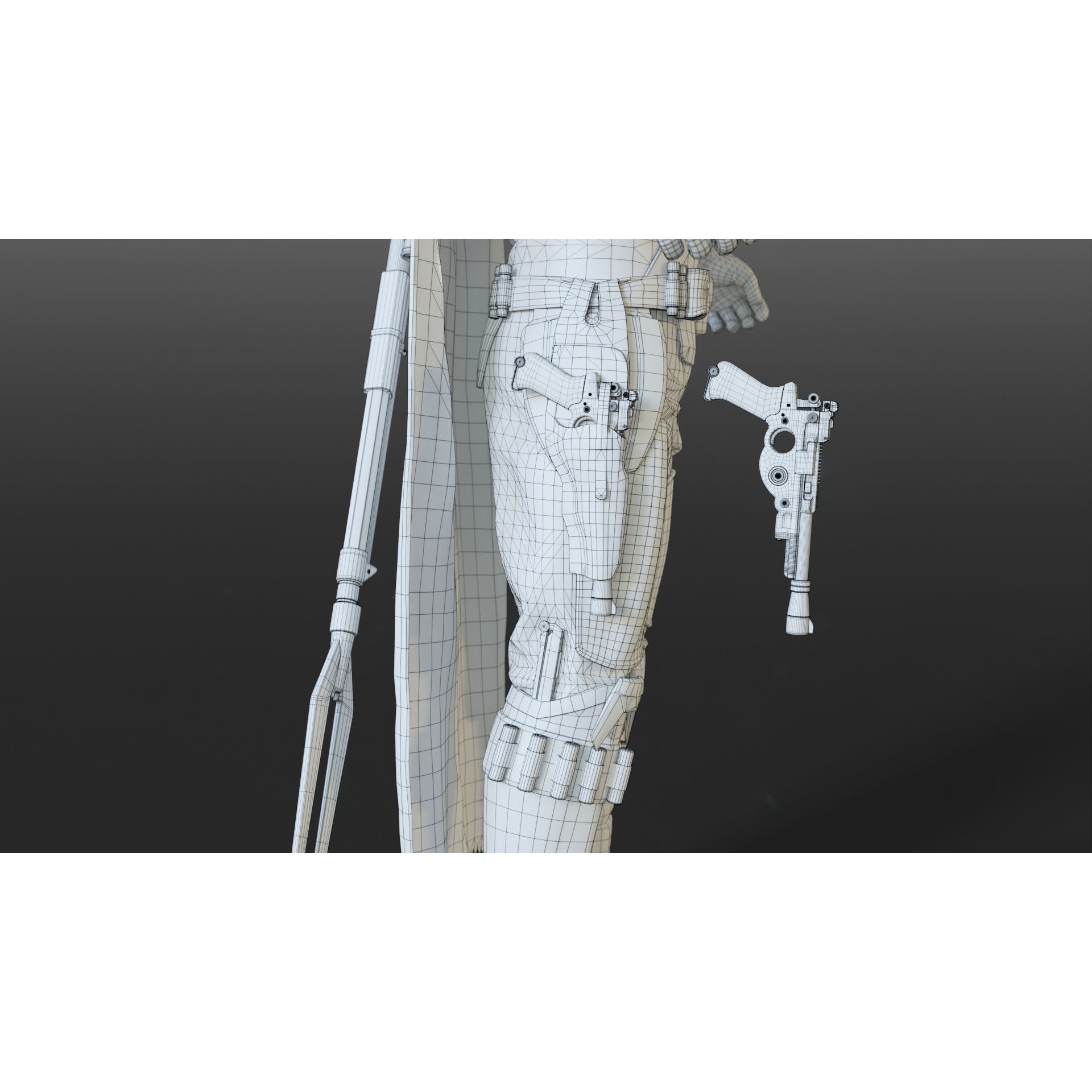 Mandalorian Armor - Low-Poly Game-Ready 3D Model - View 25