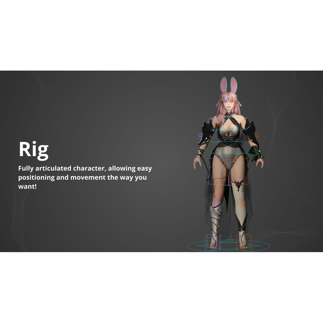 Healer Fairy 3D Model – Low-Poly Game Ready Character, FBX - View 5