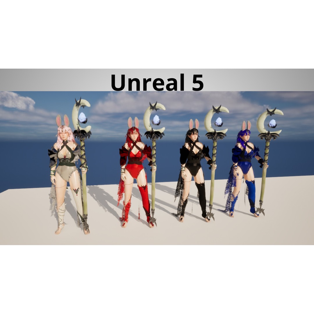 Healer Fairy 3D Model – Low-Poly Game Ready Character, FBX - View 9