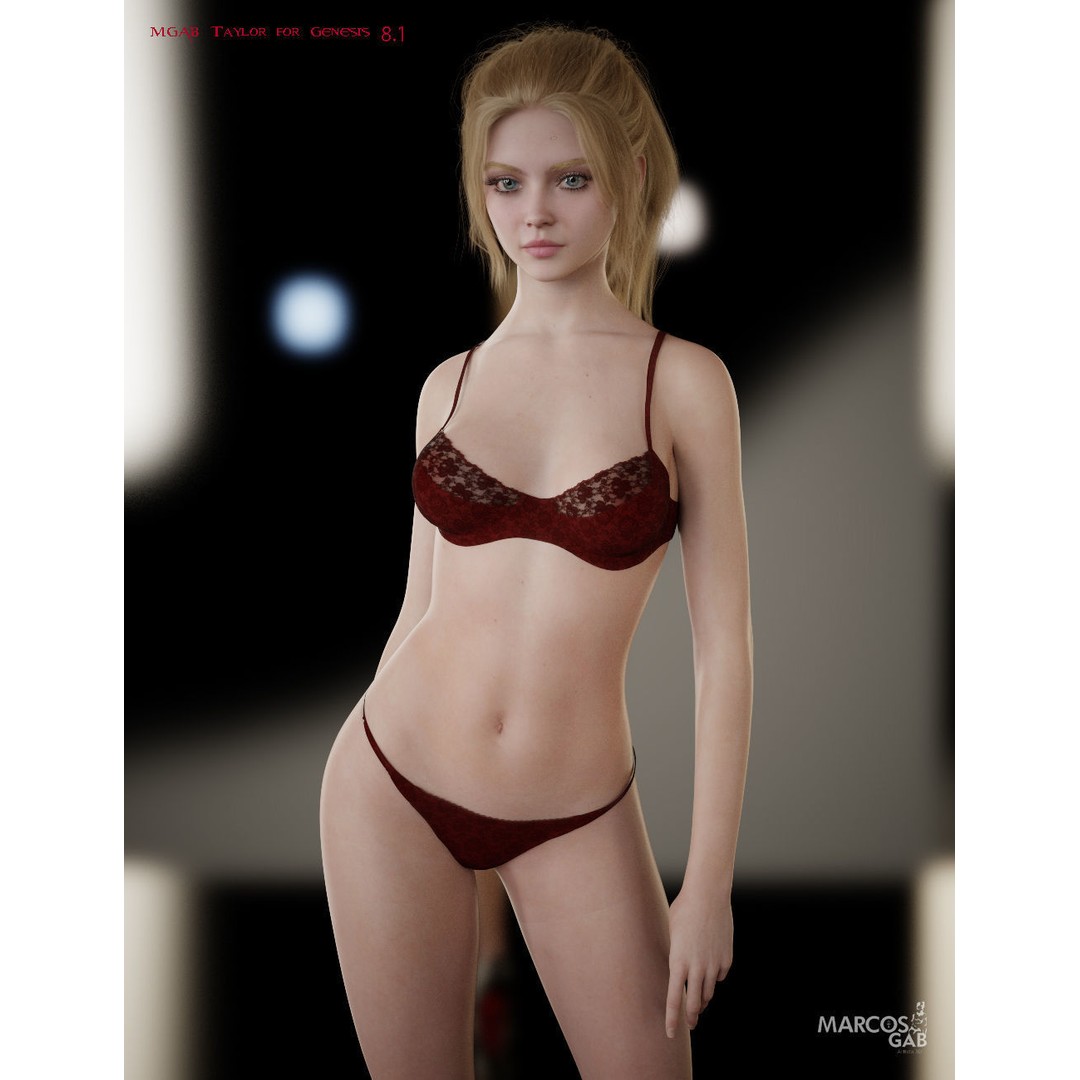 MGAB Taylor 3D Model – Female Character, Rigged, PBR Textures - View 18