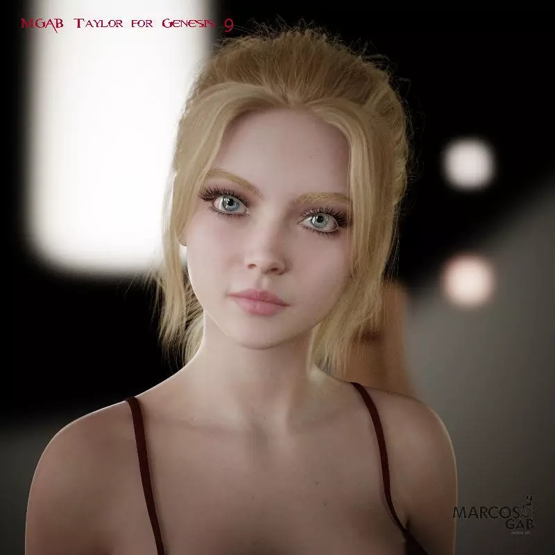 MGAB Taylor 3D Model – Female Character, Rigged, PBR Textures - View 2