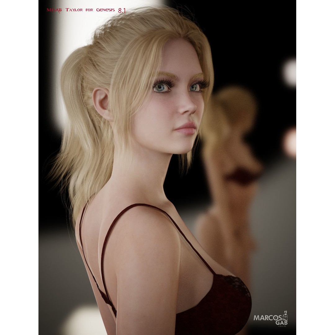 MGAB Taylor 3D Model – Female Character, Rigged, PBR Textures - View 21