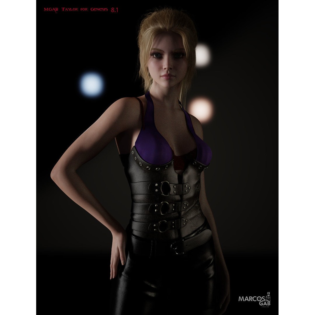 MGAB Taylor 3D Model – Female Character, Rigged, PBR Textures - View 6