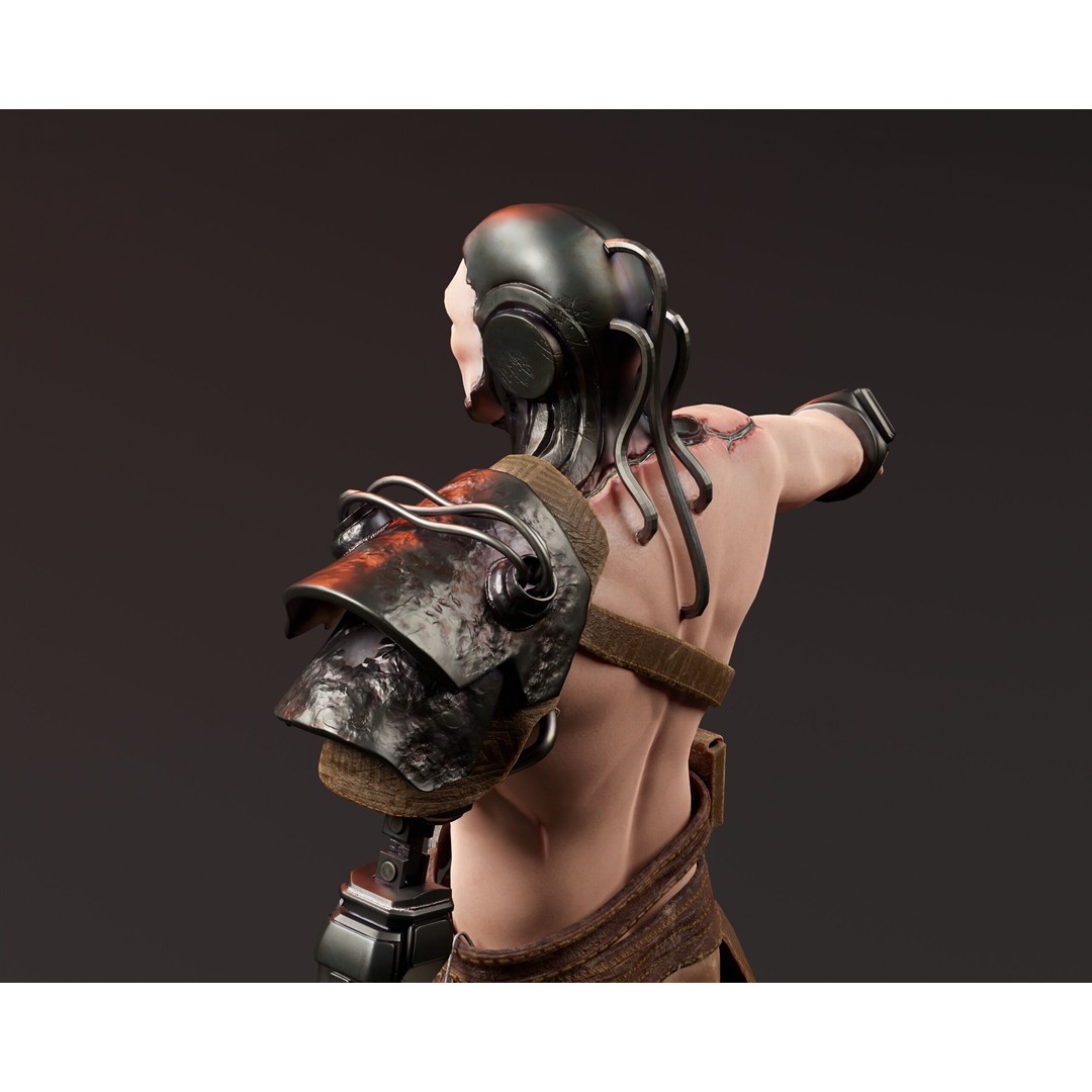 Cyber Warrior 3D Model – Low Poly Sci-Fi Character, FBX, OBJ, PBR - View 17