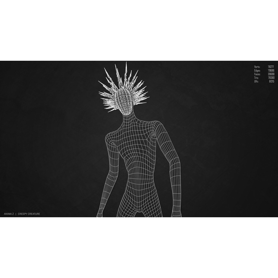 Creepy Creature 3D Model – Low Poly Fantasy Character, FBX & OBJ - View 14