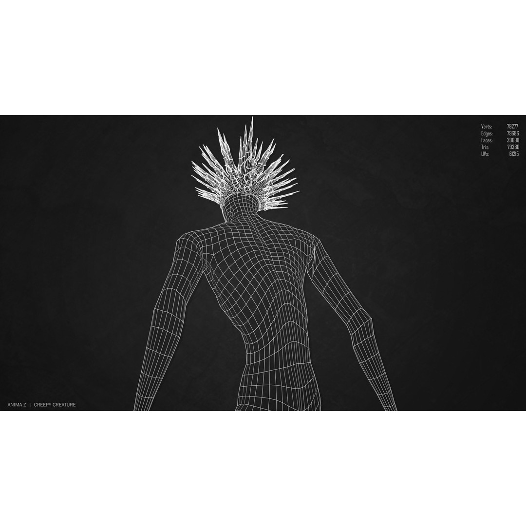 Creepy Creature 3D Model – Low Poly Fantasy Character, FBX & OBJ - View 16