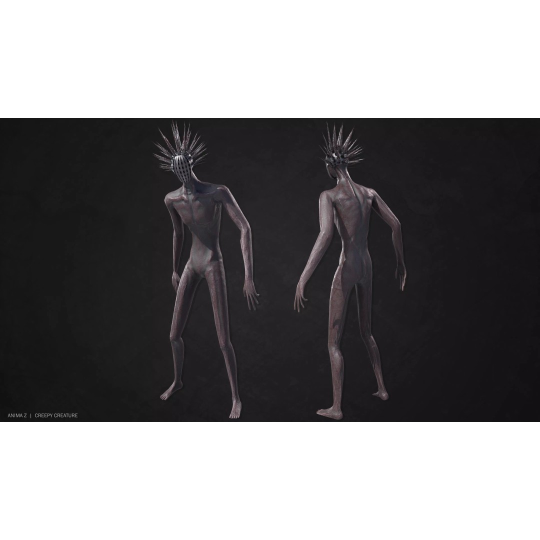 Creepy Creature 3D Model – Low Poly Fantasy Character, FBX & OBJ - View 2