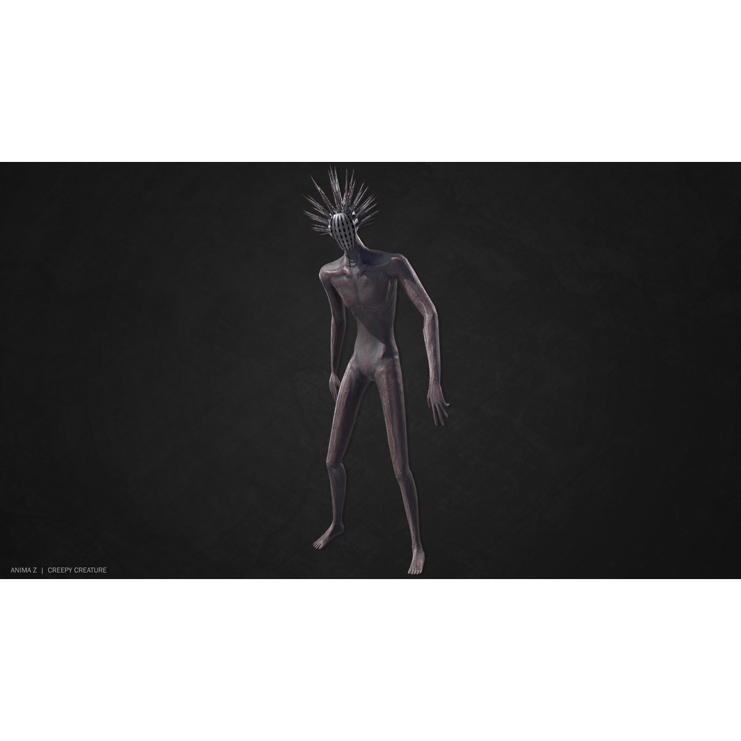 Creepy Creature 3D Model – Low Poly Fantasy Character, FBX & OBJ - View 6