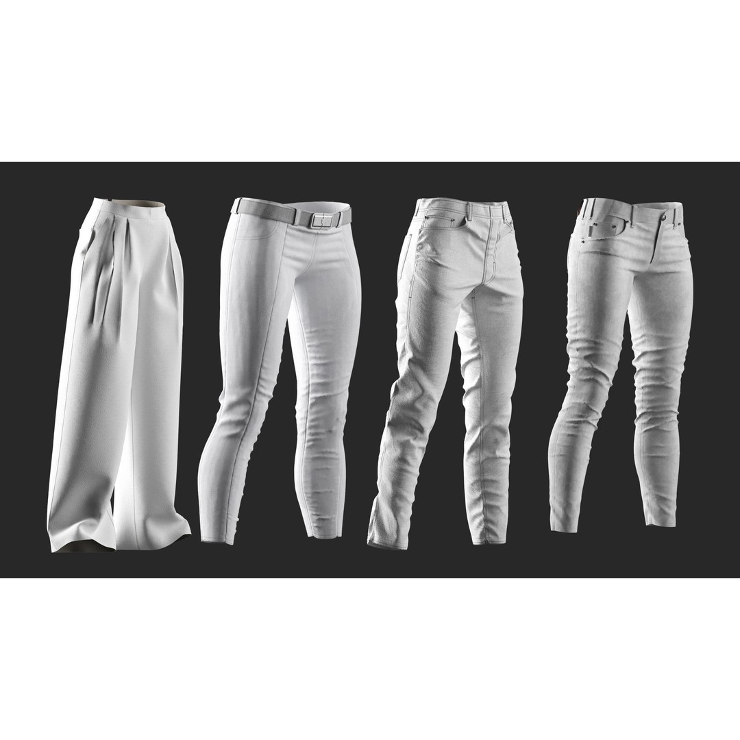 22 Womens Clothes 3D Model – Marvelous Designer High Poly Clothing - View 3
